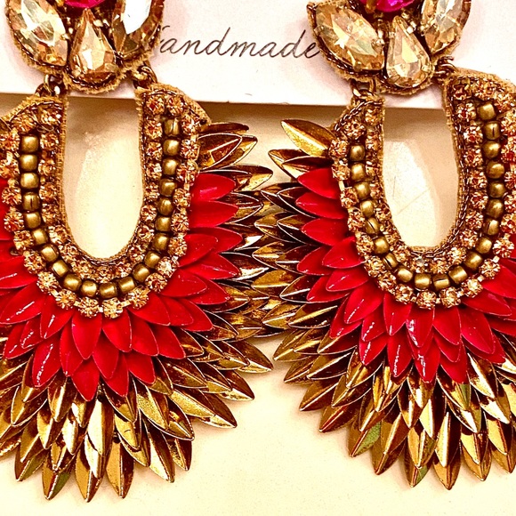 NWT Deepa Gurnani Crystal Lotus Petal Chandeliers - Picture 7 of 15